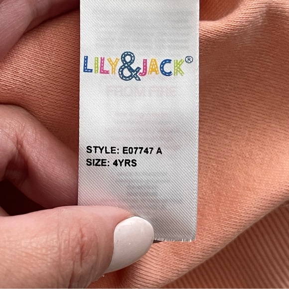 Lily & Jack Orange top kids size 4Y - Picture 5 of 6